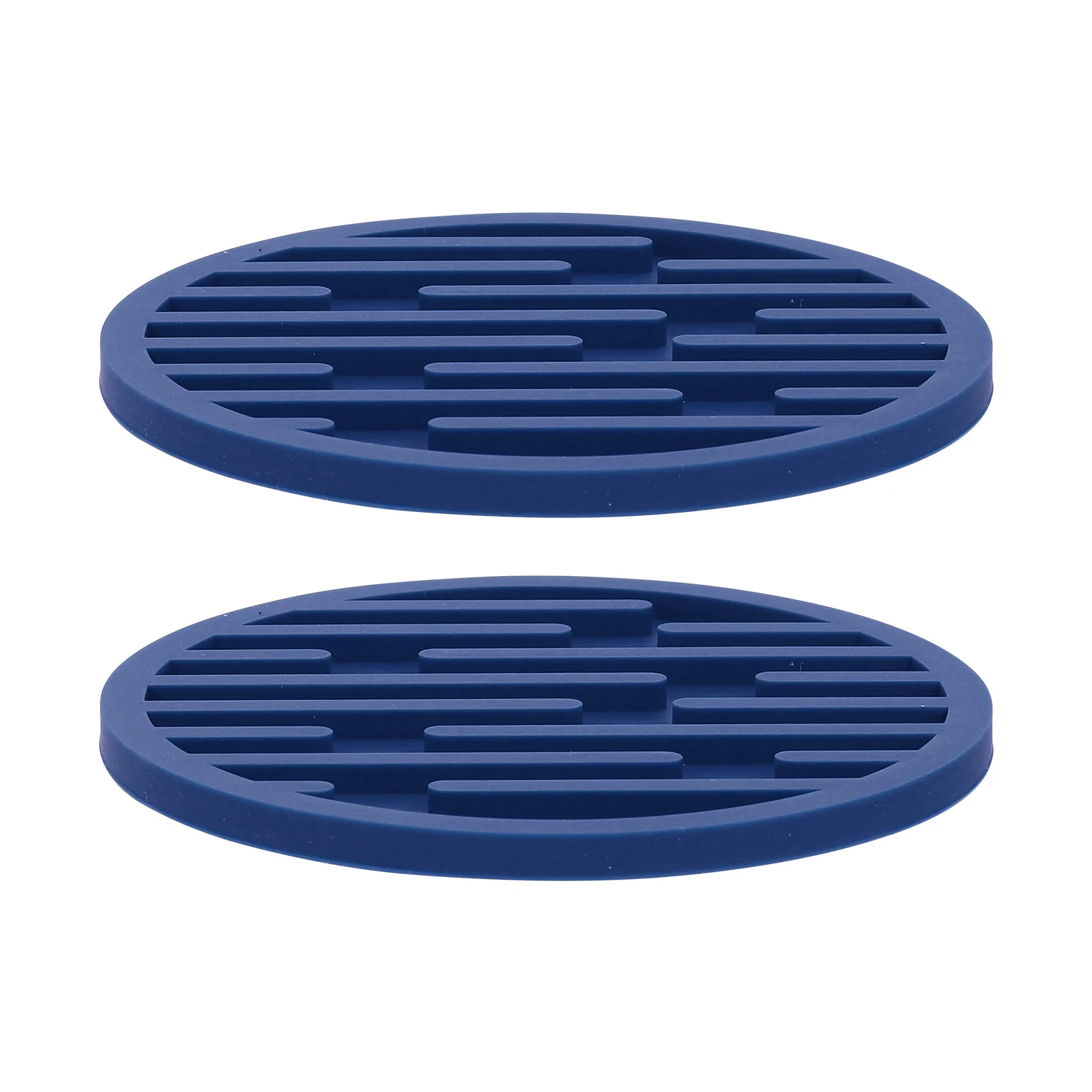 

2pcs Silicone Coaster Round Thickened Anti-Skid Cup Mats Heat Insulation Drainable Practical Party Cup Pads Household Mug