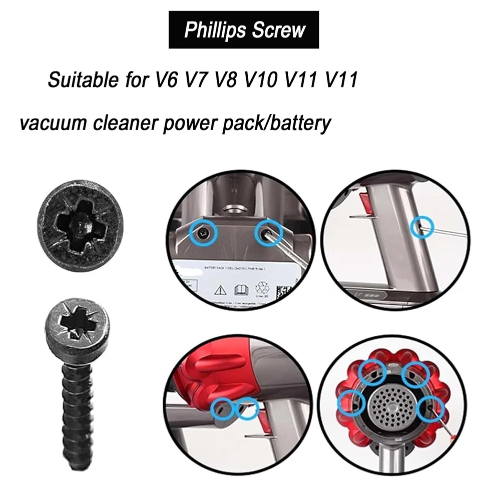 

【Newly】For Dyson V6 V7 V8 V10 V11 Battery Screws For Power Pack Installation Vacuum Cleaner Replacement Parts