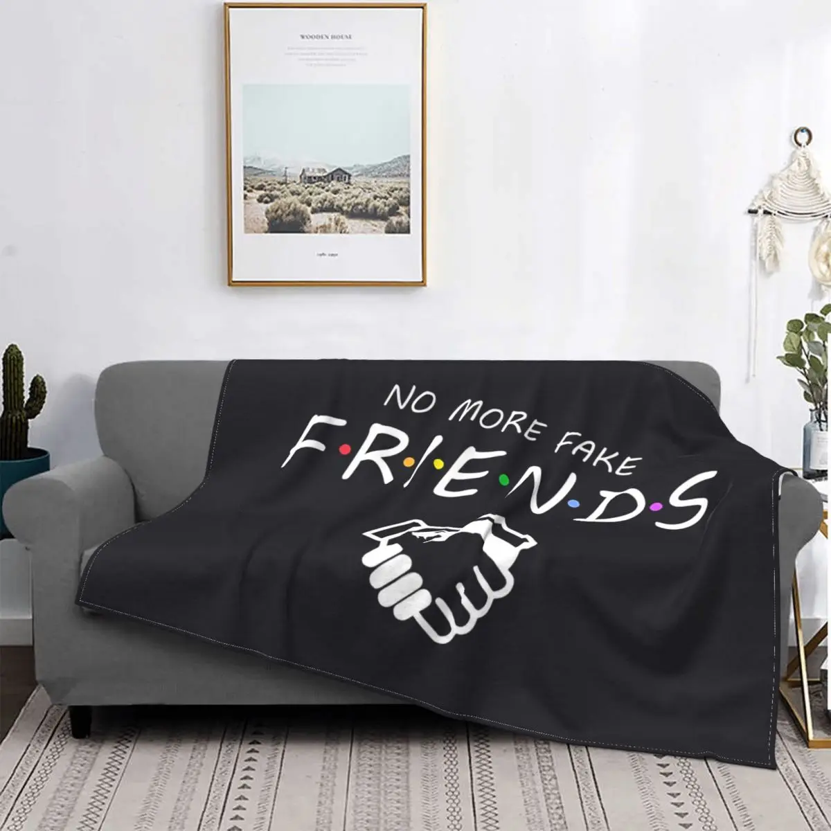 Friends TV Play Blanket Fleece All Season No More Fake Friends Breathable Thin Throw Blankets For Office Couch Bedding Throws