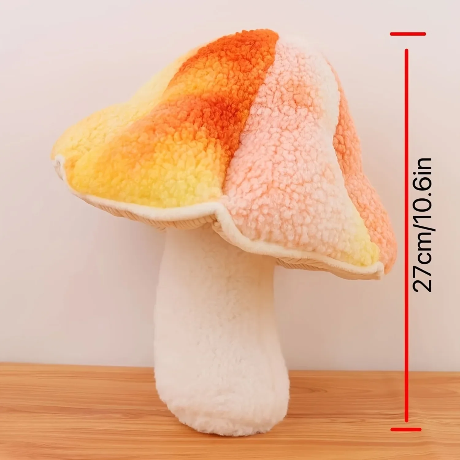 Plush Colorful Mushroom Doll Pillow, Creative Washable Bedhead Pillow for Children and Adults, Home Decoration Birthday Gift