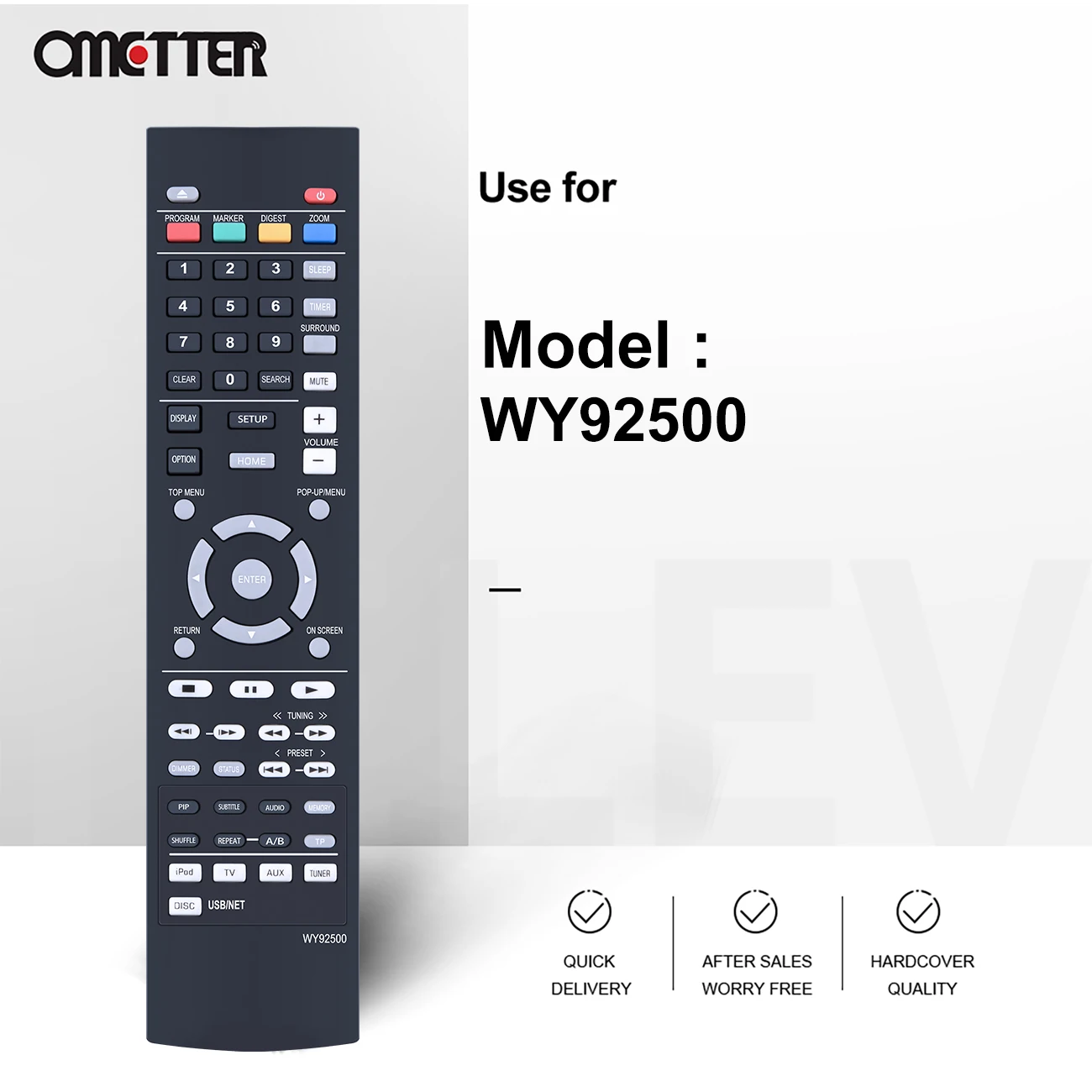 لياماها التحكم عن بعد WY92500 WY92530 BRX-750 BRX-610 MCR-750 قرص بلو راي نظام المسرح المنزلي A/V استقبال