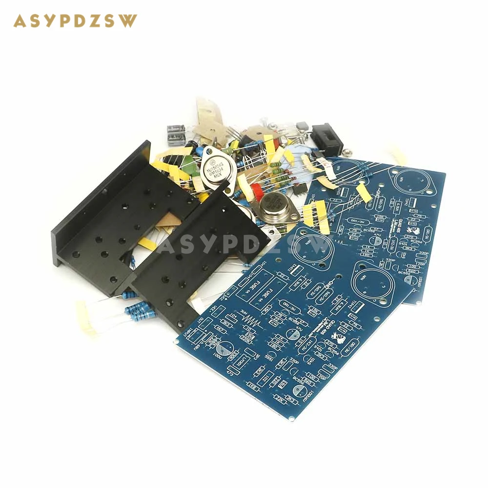 2 CH QUAD405 Clone Power amplifier with MJ15024+Angle aluminum DIY Kit/Finished board