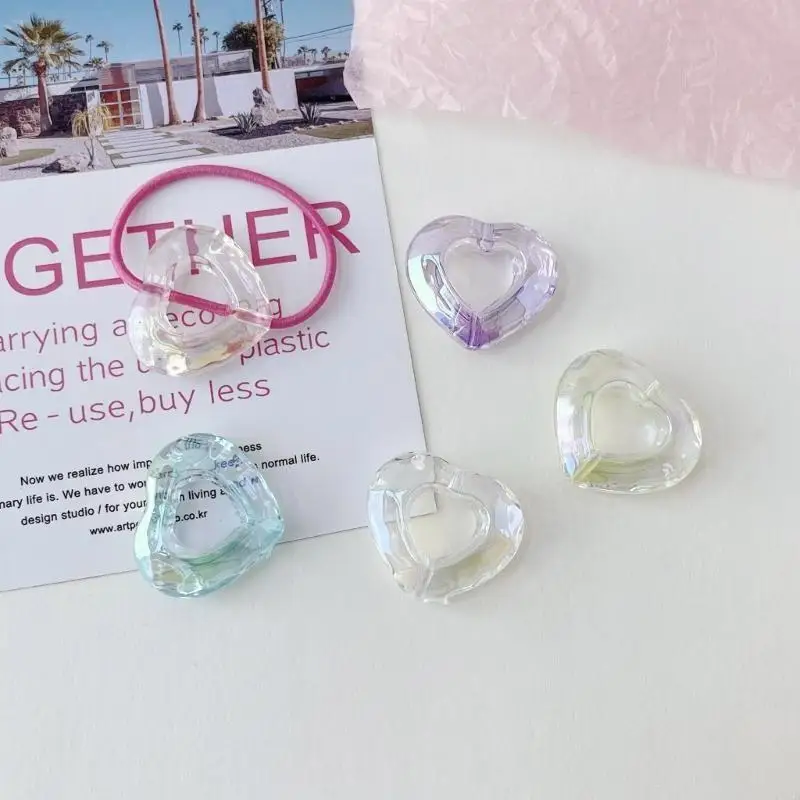 

Acrylic Spacer Beads Straight Hole Heart Beads for DIY Necklace Bracelets