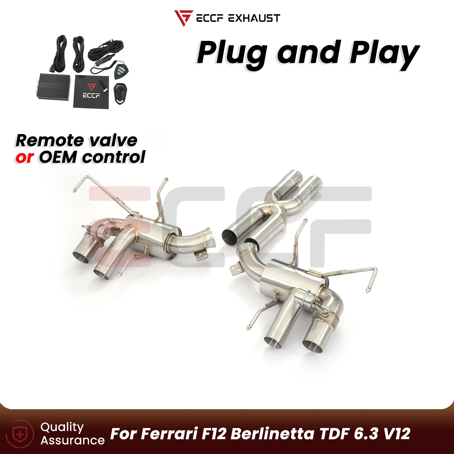 

Sporty Stainless steel Catback exhaust system For Ferrari F12 Berlinetta TDF 6.3 V12 Plug and Play Performance Upgrade
