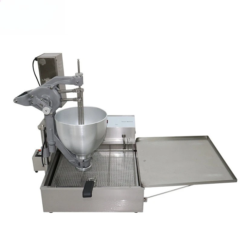 Commercial Benchtop Electric Potty Donut Machine, Stainless Steel Multi-Flower Donut Fryer