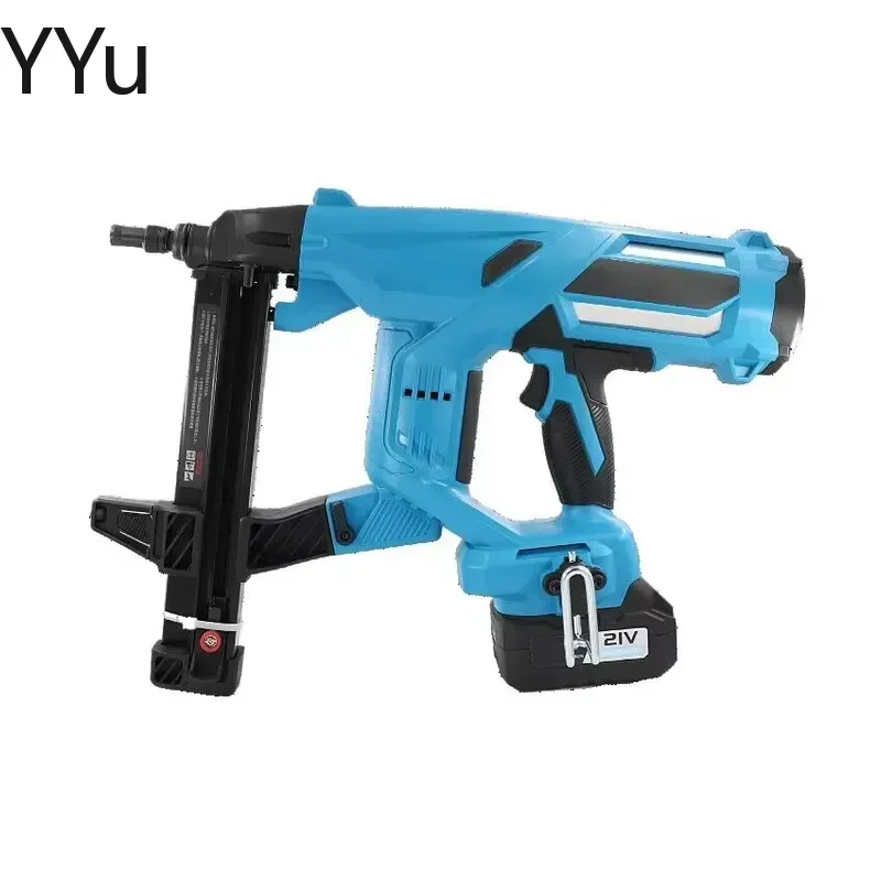 for DCCN40 20V Cordless Electric Nail Gun Rechargeable Steel Nailer for Woodworking Door Window Framing 4Ah Battery 100J