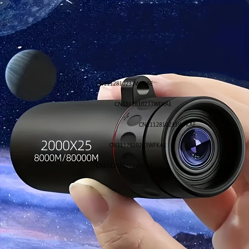 2000X25 HD Monocular Telescope Compact Portable Outdoor Scope for Travel Hiking Fishing Camping Stargazing Concert Bird Watching