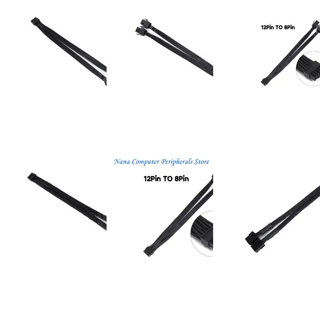 F68C Male Graphics Card Cable Mini 12Pin to Dual 8Pin Adapter for RTX3080 3090