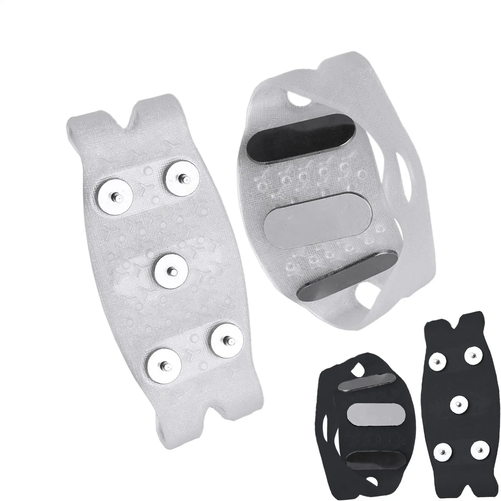 1 Pair Ice Shoes Grippers Camping Ice Shoe Spikes Anti-Slip Snow Ice Gripper Non Slip 5-Claw Ice Snow Grips Anti-Skid Shoe Cleat