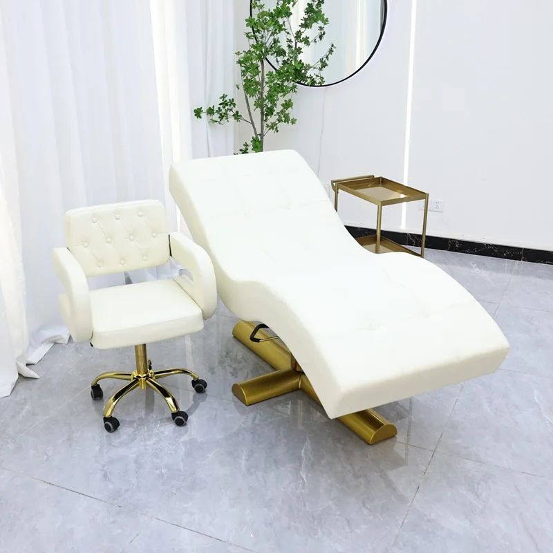 Best Selling Curve Wave Memory Foam Mattress Beauty Salon Special Beauty Bed Adjustable Height Eyelash Bed