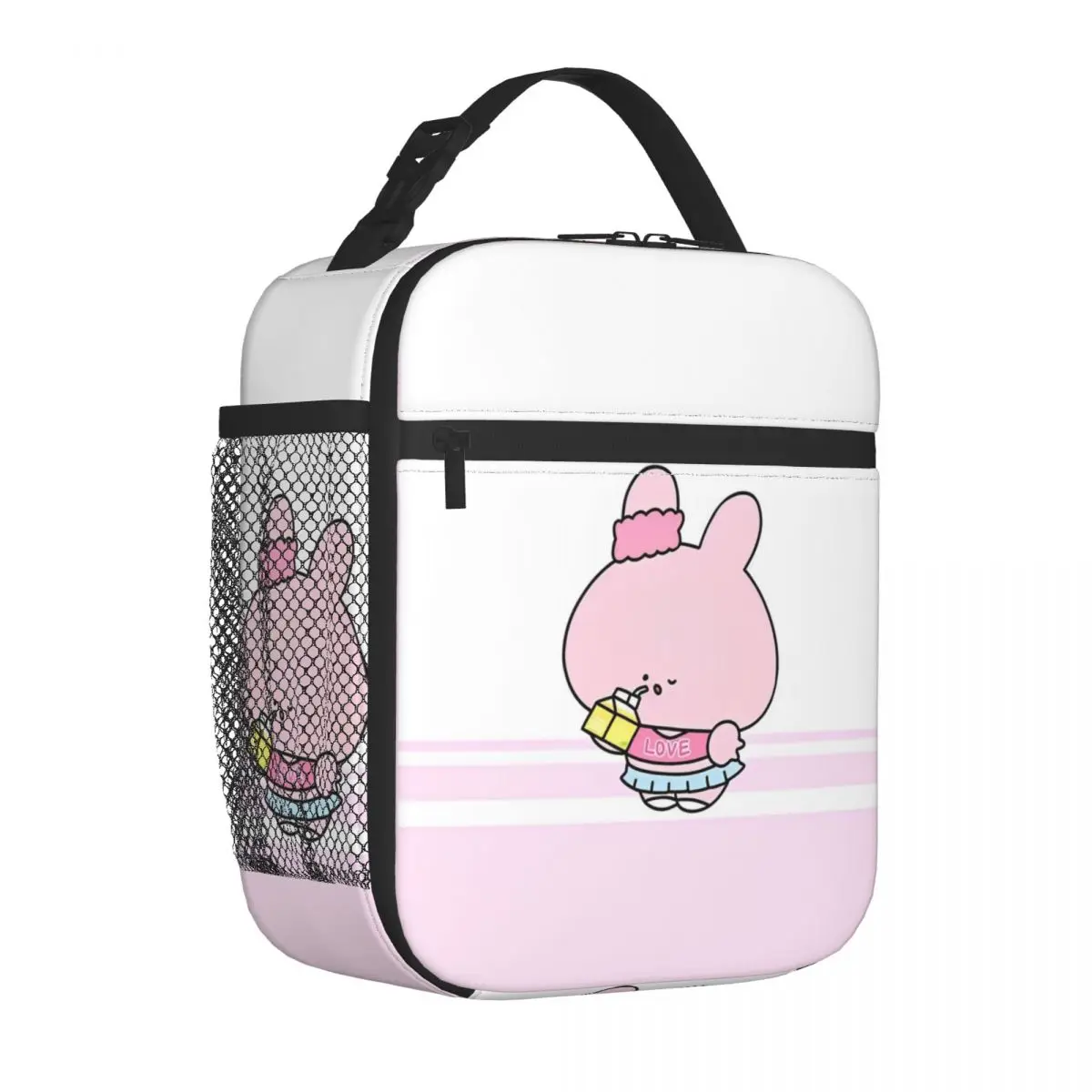 Asamimichaan Cute Asamimi Rabbit Insulated Lunch Bags Thermal Bag  Meal Container Portable Tote Lunch Box Men Women Work Picnic