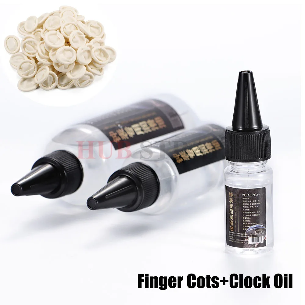 Lubricant Oil for Watch 10ml Professional Clock Oil Waterproof Synthetic Oil Maintenance Tool Gloves Finger Cots for Watchmaker