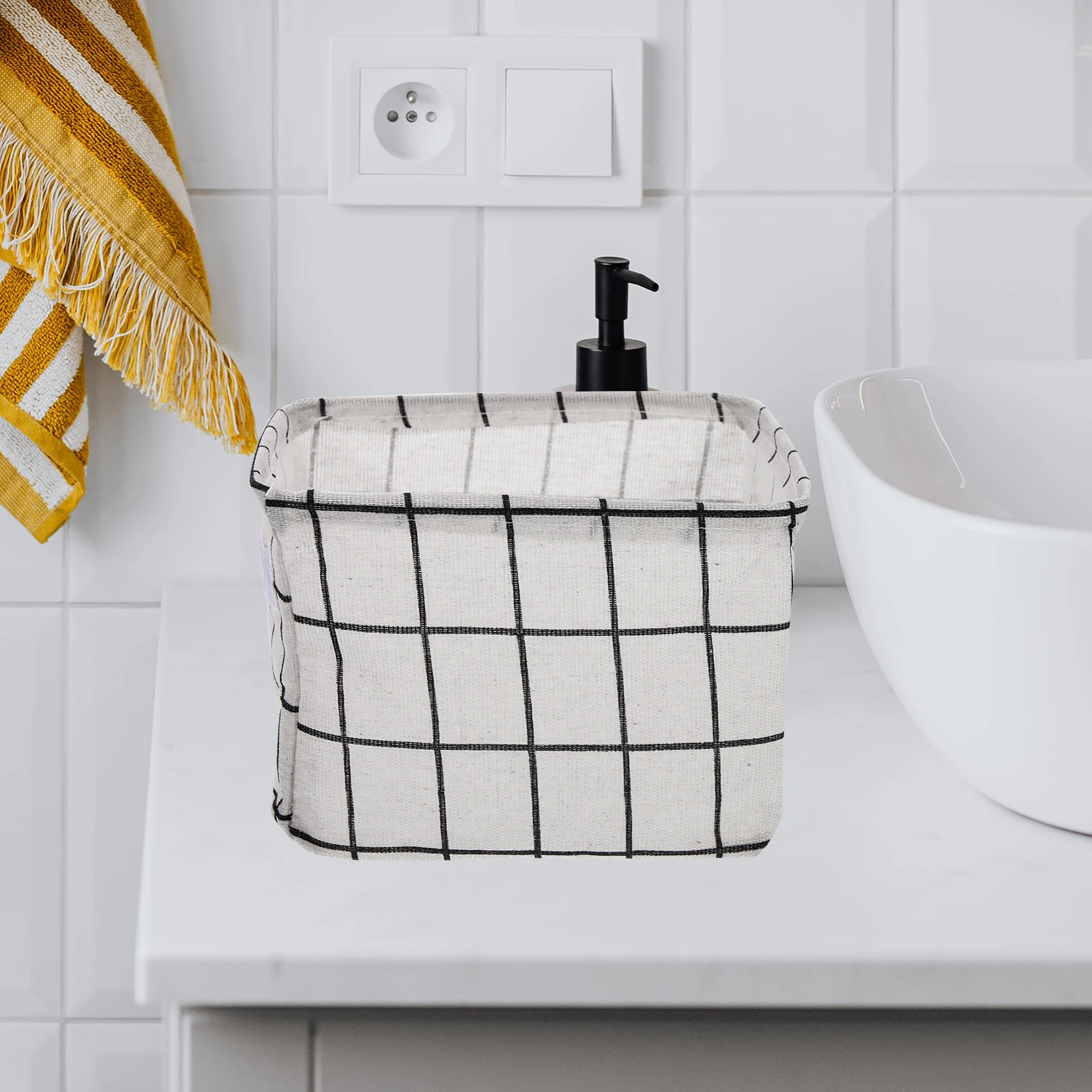 

3Pcs Foldable Cloth Storage Basket Desktop Organizer Sundries Holder Multi-Function Desk Container for Office Home Dorm Use