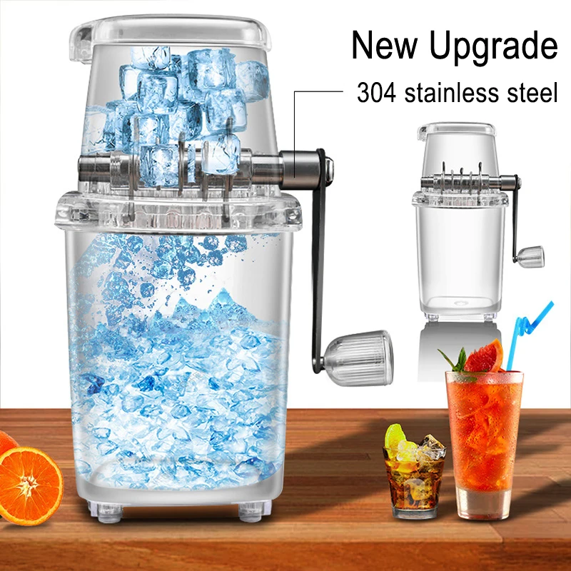 Mini trituradora de hielo Manual multifuncional, máquina de hielo para romper bloques, 1,25 L