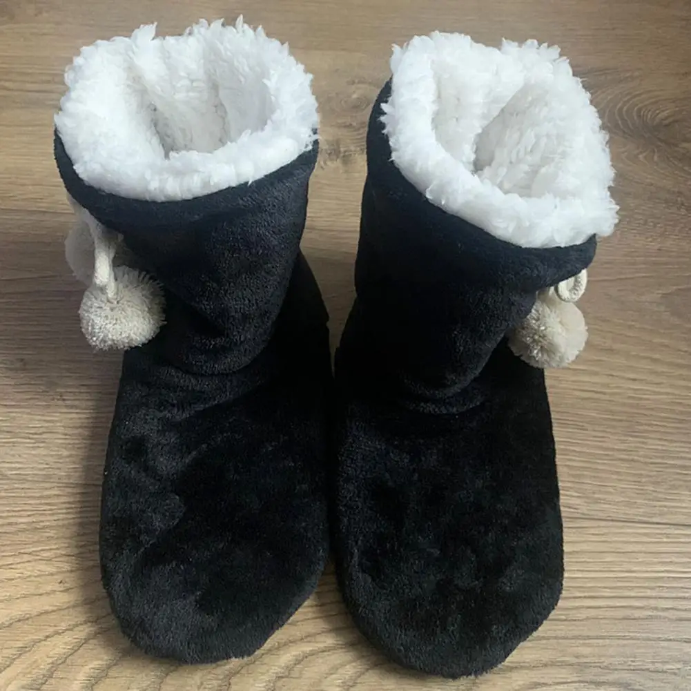 Good-looking Indoor Boot Socks Side Bowknot Washable Floor Boot Socks Fall Winter Ladies Men Indoor Floor Shoes Socks