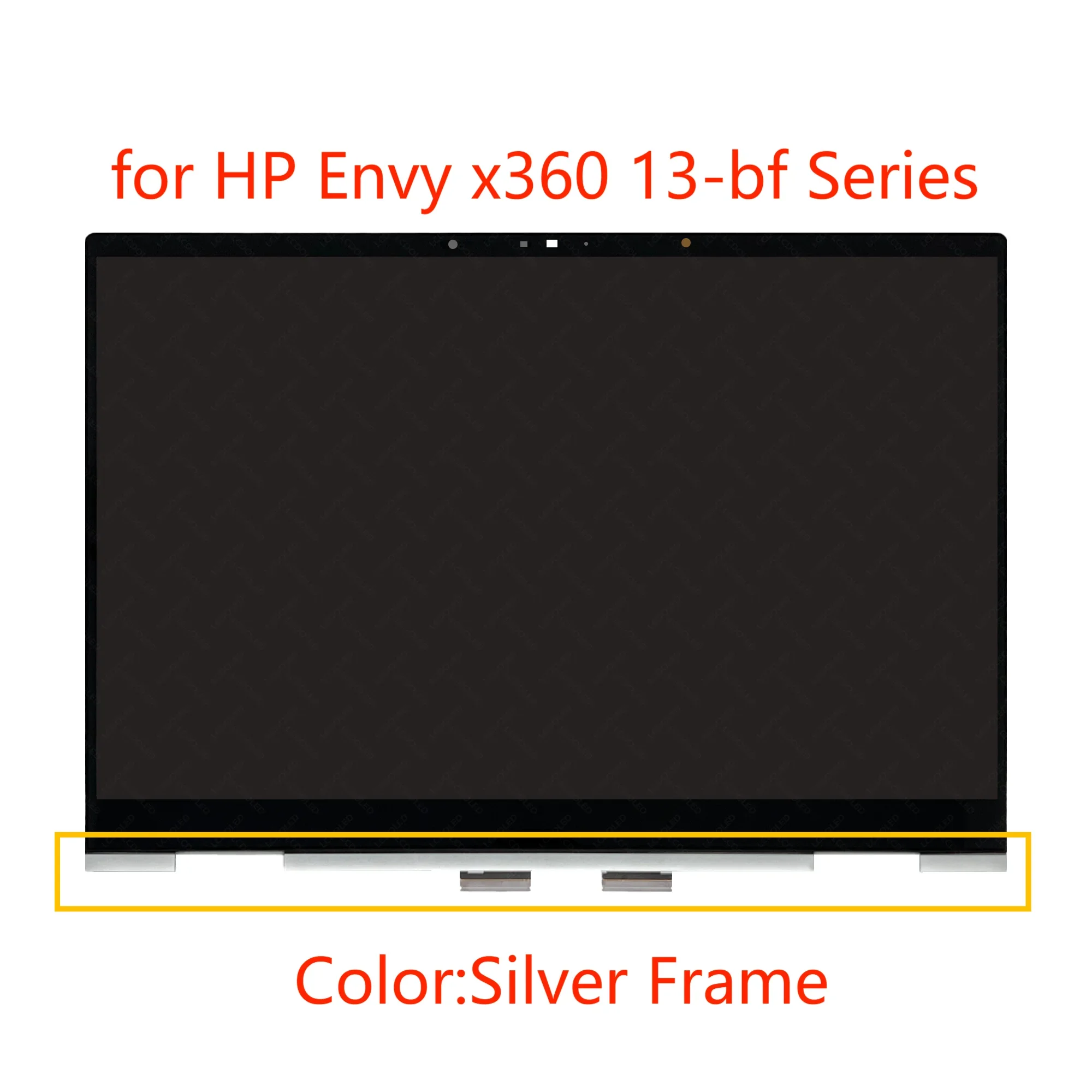 for HP ENVY X360 13-bf0000 13-bf1000 13.3'' FHD IPS 16:10 LCD Touch Screen Display Assembly with Frame Blue/Silver 30 Pins