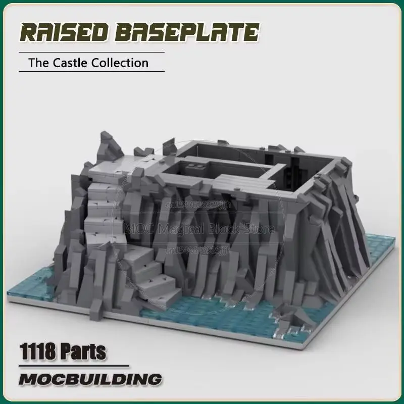 

Raised Baseplate For Castle Sets MOC Building Blocks Diorama Model Set DIY Assembly Technology Bricks Display Toys Xmas Gifts