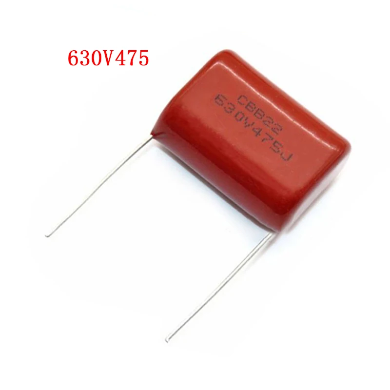 Capacitor do filme do polipropileno do CBB, 630V475, 4.7UF, 25mm, 630V, 475, 5 PCes