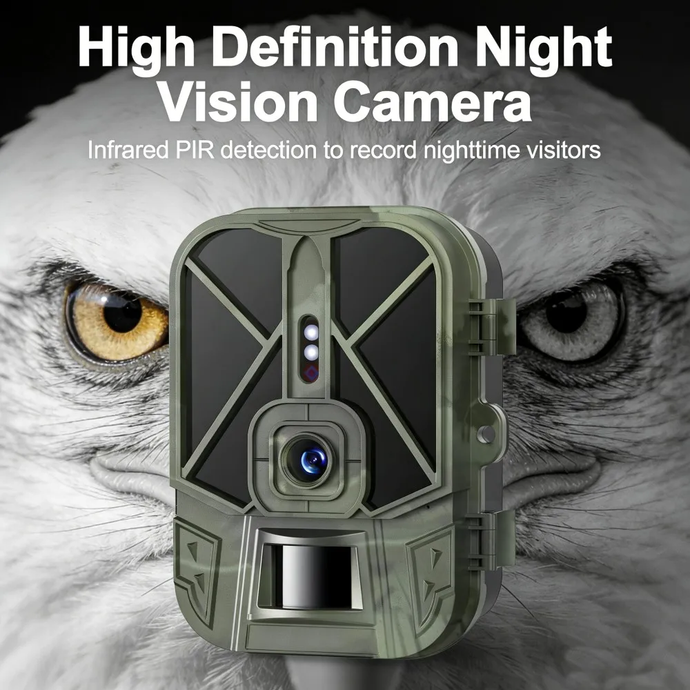 Outdoor 4K HD 120MP Infrared Hunting Wildlife Surveillance Camera Trail Night Vision Motion Activated IP66 Waterproof Garden Cam