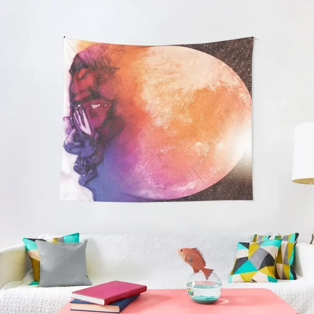 

MAN ON THE MOON ALBUM COVER Tapestry Home Decorators House Decor Custom Tapestry