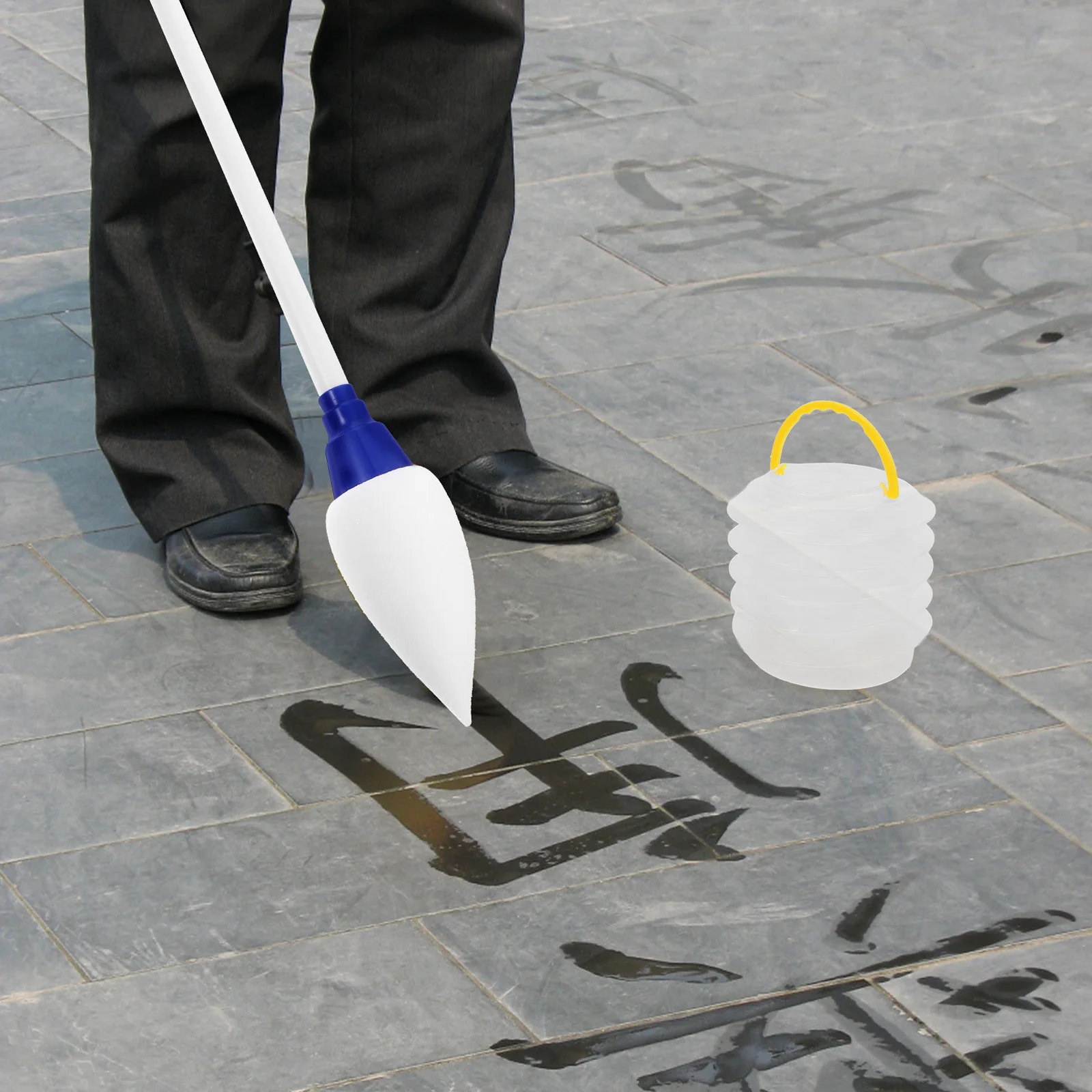 1 conjunto de canetas pincel aquarela para todas as idades, kit de caligrafia, desenho, balde dobrável portátil, ecológico, sem necessidade de tinta