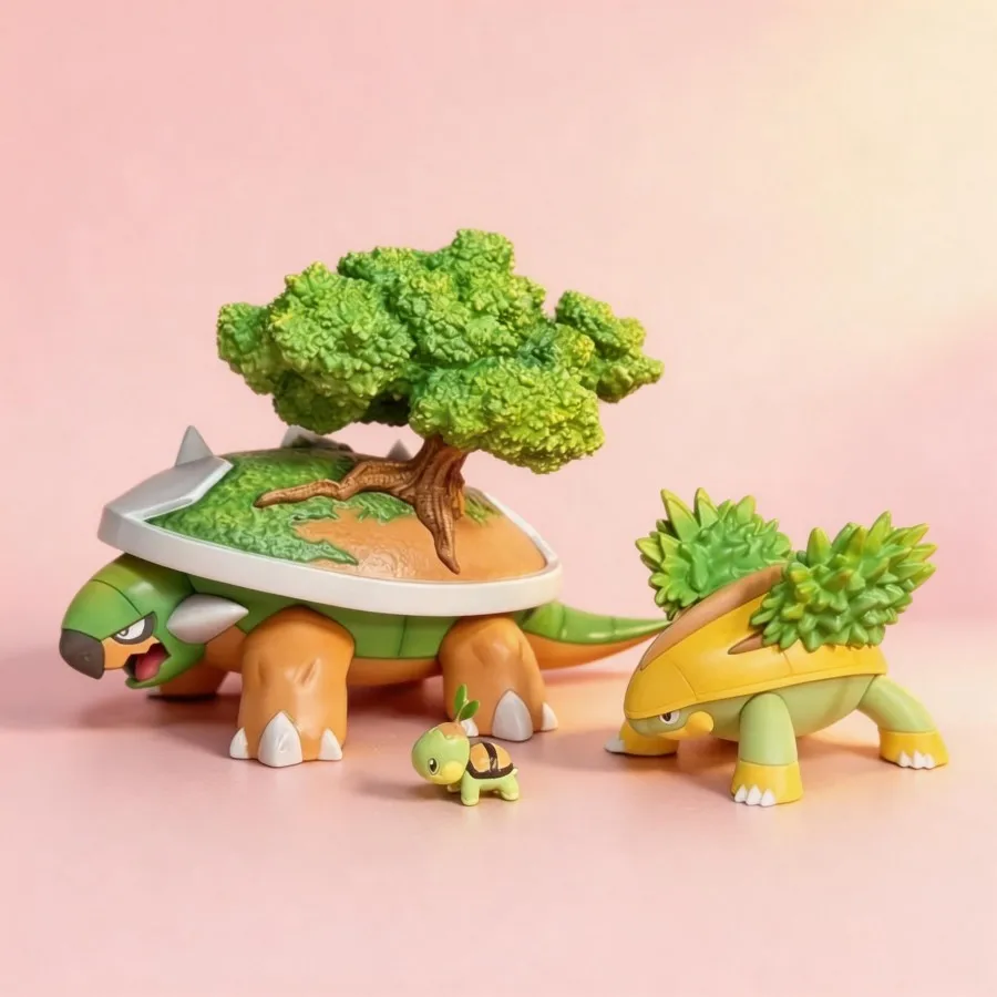 

Anime Pokémon Torterra Evolution Set Figure 11cm Collectible Model Toy for Fans Decoration