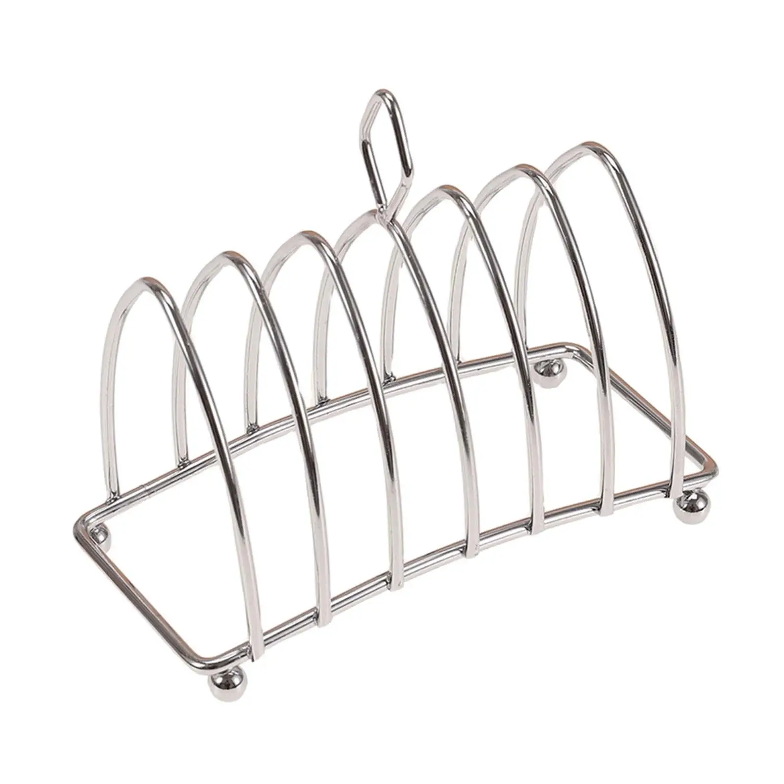 Estante para tostadas de desayuno con patas de bola y mango de bucle, accesorios para freidora de aire, encimera de rama, soporte para pan y pan para uso doméstico, soporte para tostadas