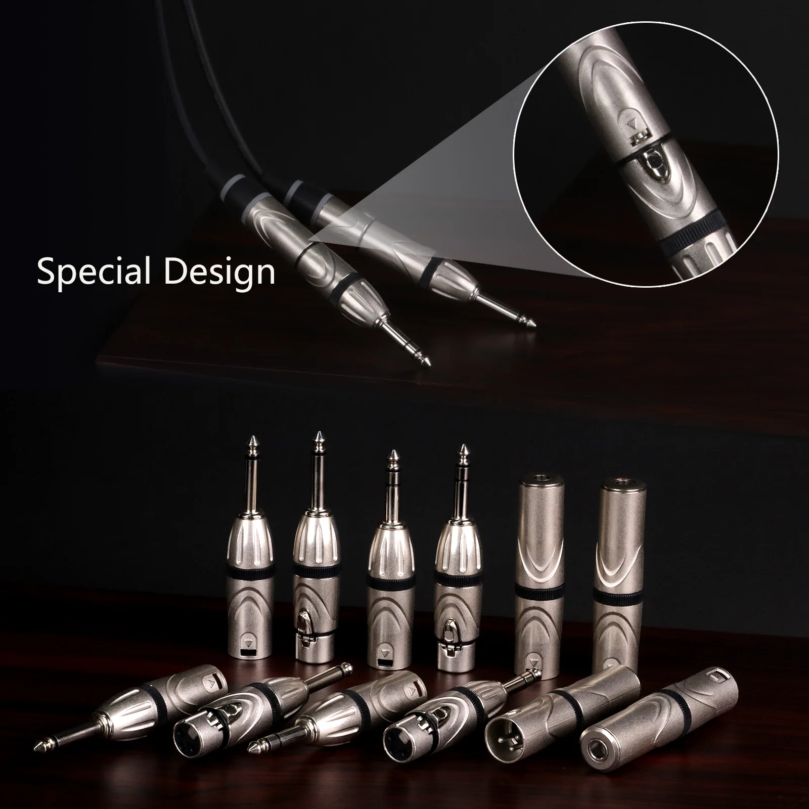 Adaptateur XLR 3 broches mâle vers 1/4 \