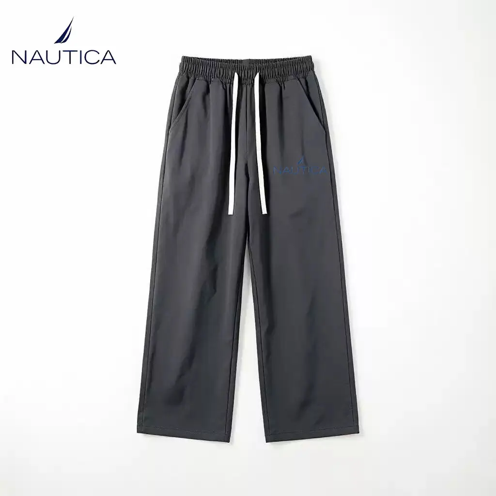 Nautica brand hot selling spring and autumn printed loose straight leg sports casual pants, men's long pants knitted pants