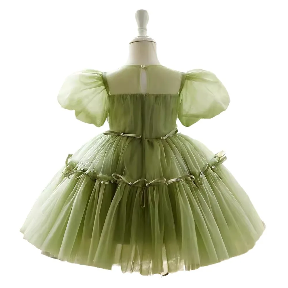 2024 Baby Girl Dress Birthday Party Girls Elegant Dresses Infant First Communion Gown Flower Girl Evening Prom Dresses Girl Wear