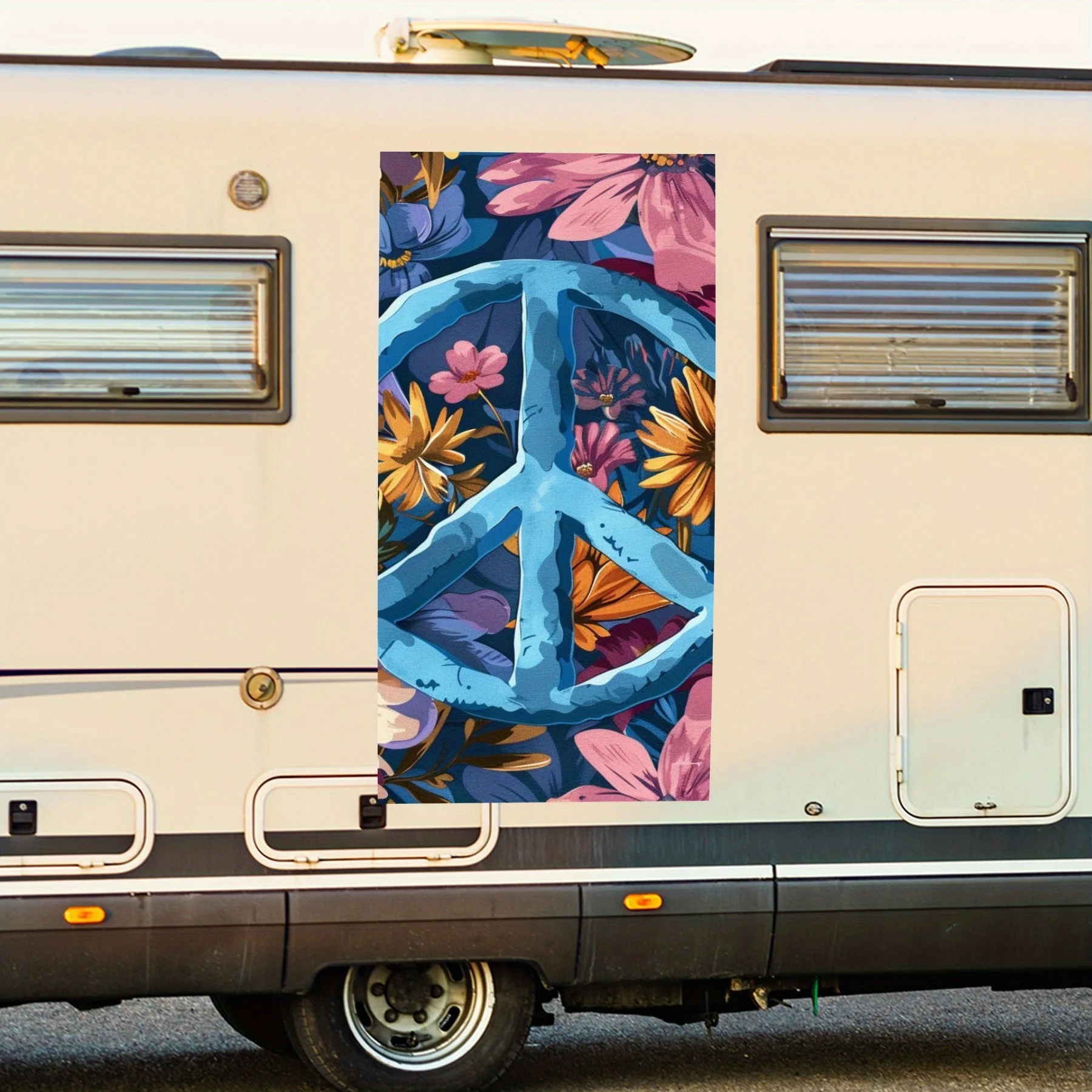 

Мир и цветы дом на колесах наклейка на дверь автомобиля ПВХ самоводонепроницаемая наклейка яркие авто внешние аксессуары Декор защита подарок для