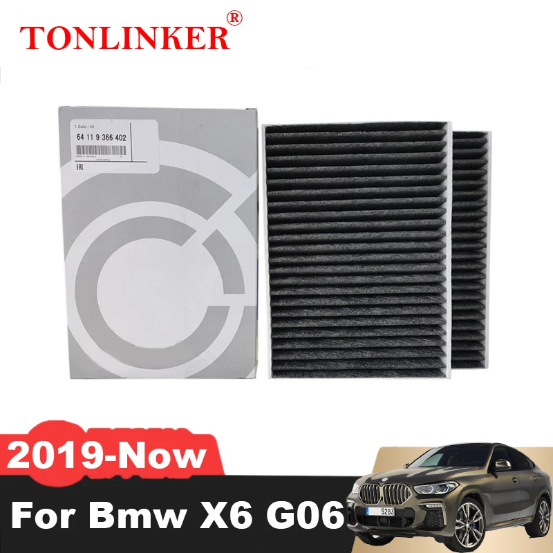 TONLINKER Cabin Filter 64119366402 For Bmw X6 G06 xDrive30d xDrive40d xDriveM50d xDrive40i  xDriveM50i X6M 2019 2020 2021-Now