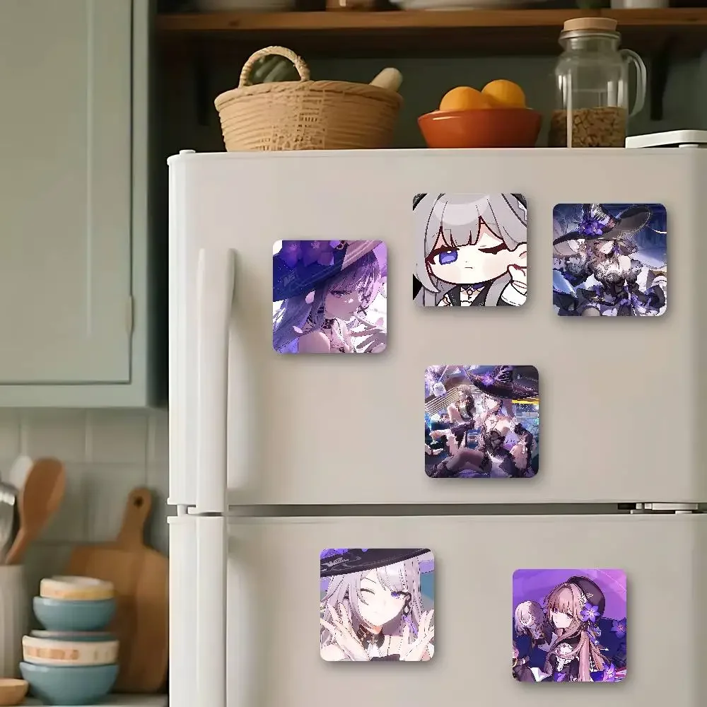 Hot Game Honkai Herta Refrigerator Magnets Cute Cartoon Magnetic Personality Decorations Creative Gifts