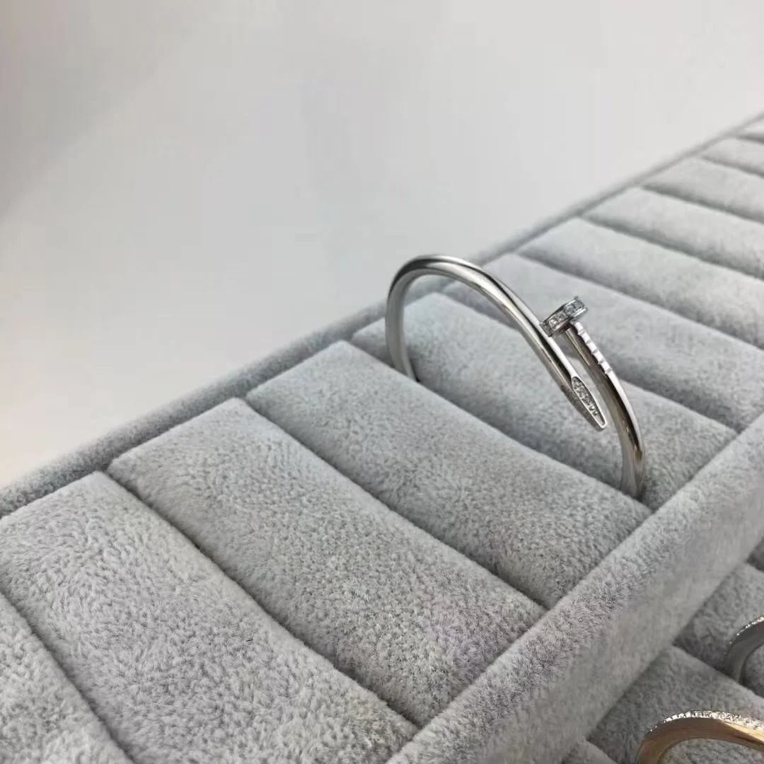S925 Sterling Silver Pave Moissanite Open Cuff Bangle Geometric Bar Design Minimalist Stackable Unisex Fine Jewelry