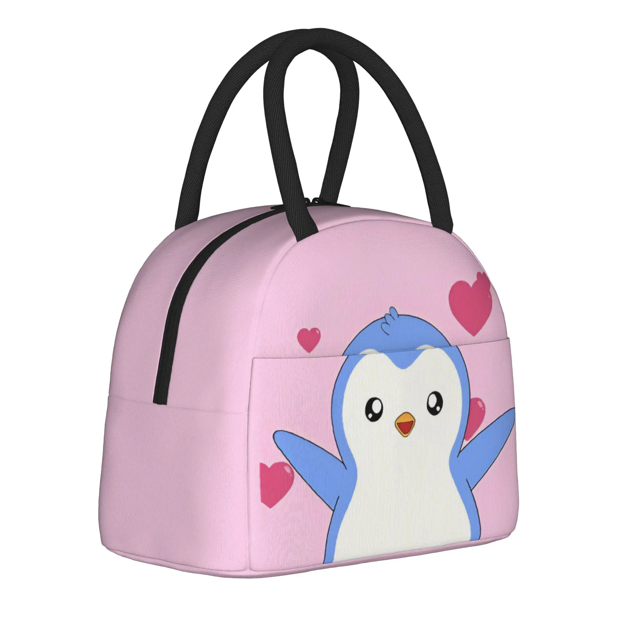 P-Pudgy Penguin Cartoon Insulated Lunch Bags High Capacity  Meal Container Cooler Bag Lunch Box Tote Work  Picnic Food Bag