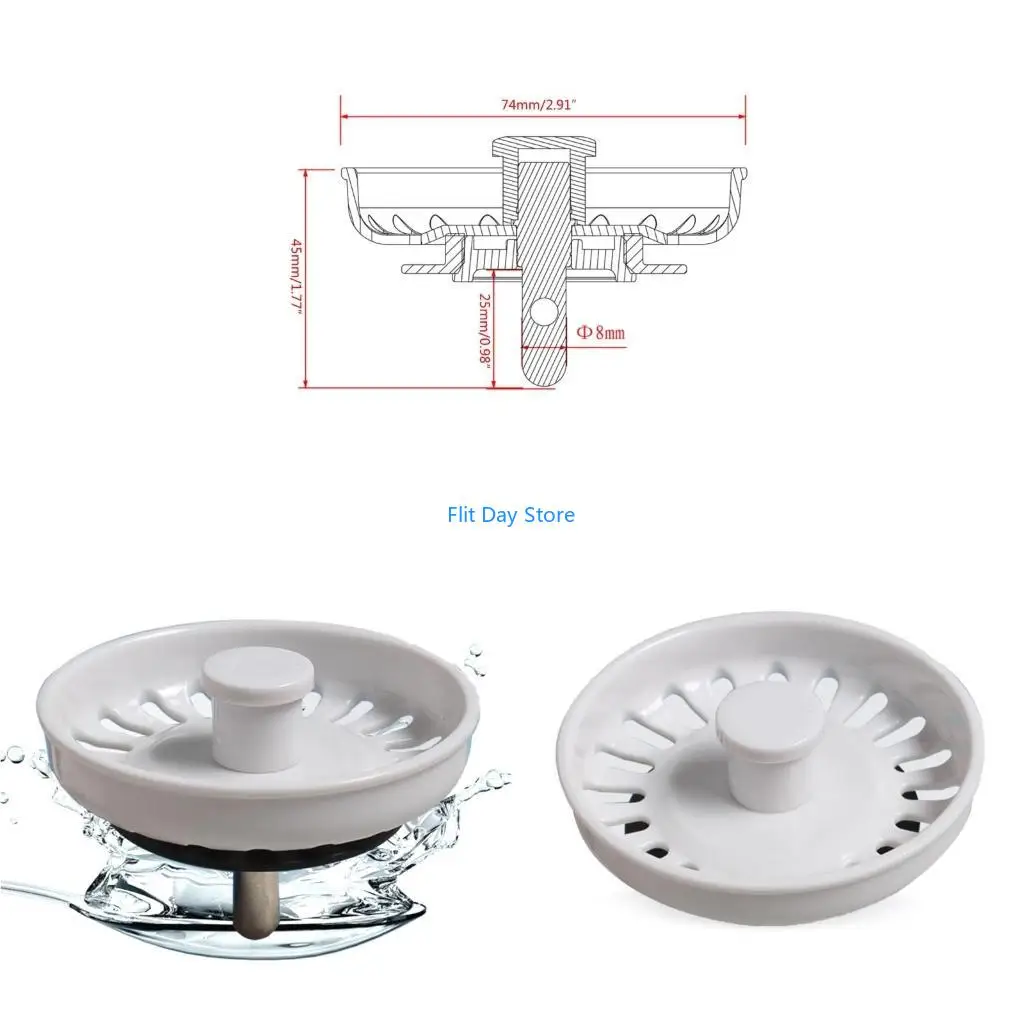 F92C Durable Sink Plug Rustproof & Long lasting Kitchen Sink Filter Sink Stopper