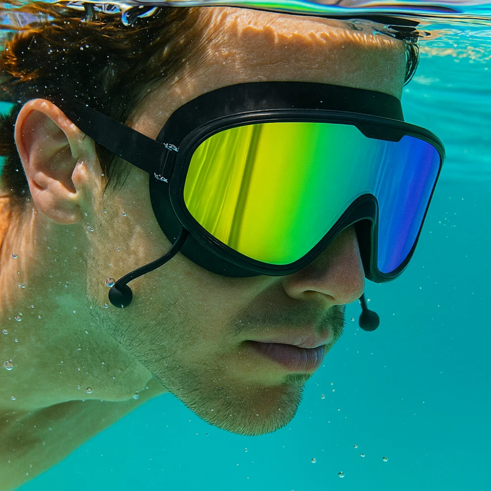PC Anti-fog Diving Goggles Waterproof Anti-fog Swimming Goggles Electroplated Anti-UV UV Protection Swim Eyewear Diving