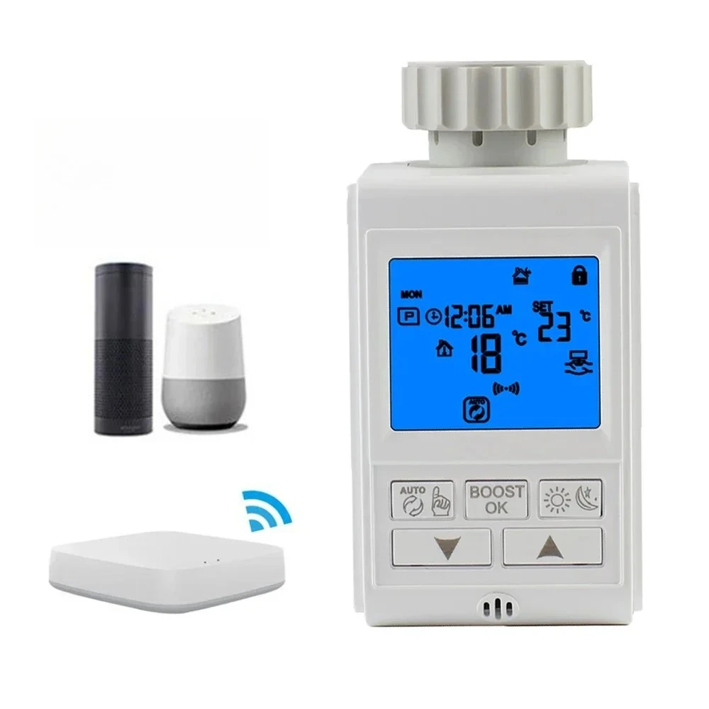 Radiator Actuator Thermostat Programmable Thermostatic Radiator Valve Heater Temperature Voice Control