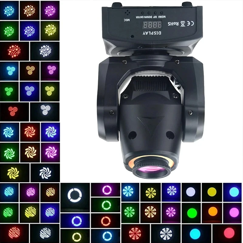 2024 New Lights 1/2/4 PCS Moving Head Beam Led Spotlights 80W Rotating Lamp Dj Disco KTV Stage Party Bar Light Pattern Spotlight