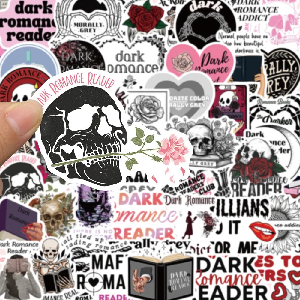 10/30/50pcs Cool Gothic Dark Romance Reader Stickers Decals Laptop Phone Suitcase Fridge Skateboard Waterproof Sticker Kids Toys