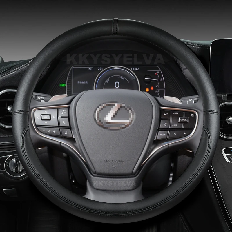 극세사 가죽 자동차 핸들 커버, 렉서스 is250 RX350 is350 GX460 is300 ES350 RC LS NX CT200h 용 자동차 액세서리