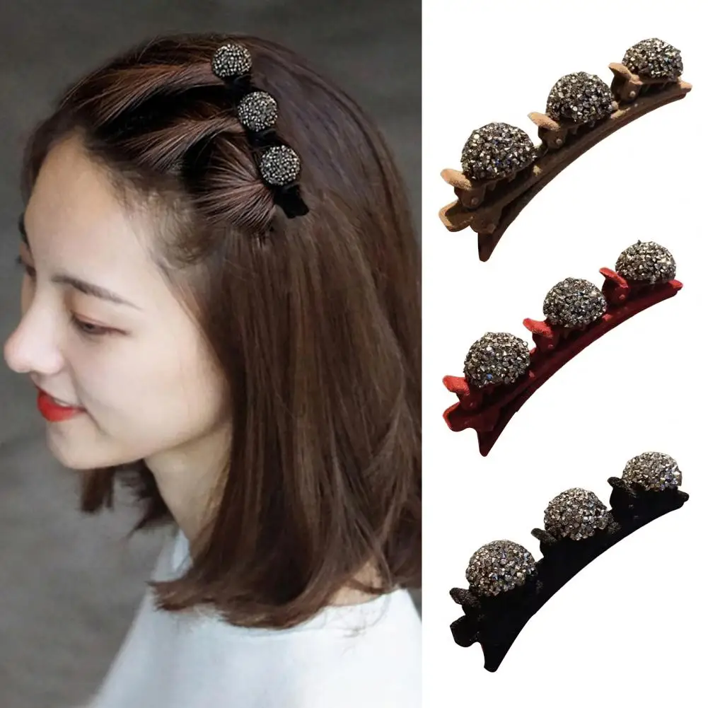 Rhinestone Heart Decor Elegant Hair Pin Lint Double Layer Hairpin Hair Clip Hair Accessories Women Hairpin Женская Заколка