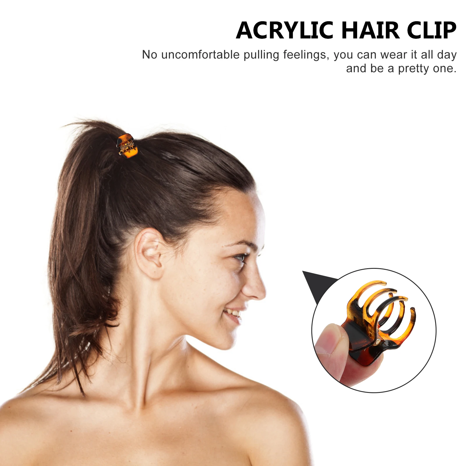 

20pcs Small Grip Claw For Women Girls Cute Fine Thin Acrylic Hairpin Hair Clips Classic Claw Accessories Party Wedding Daily