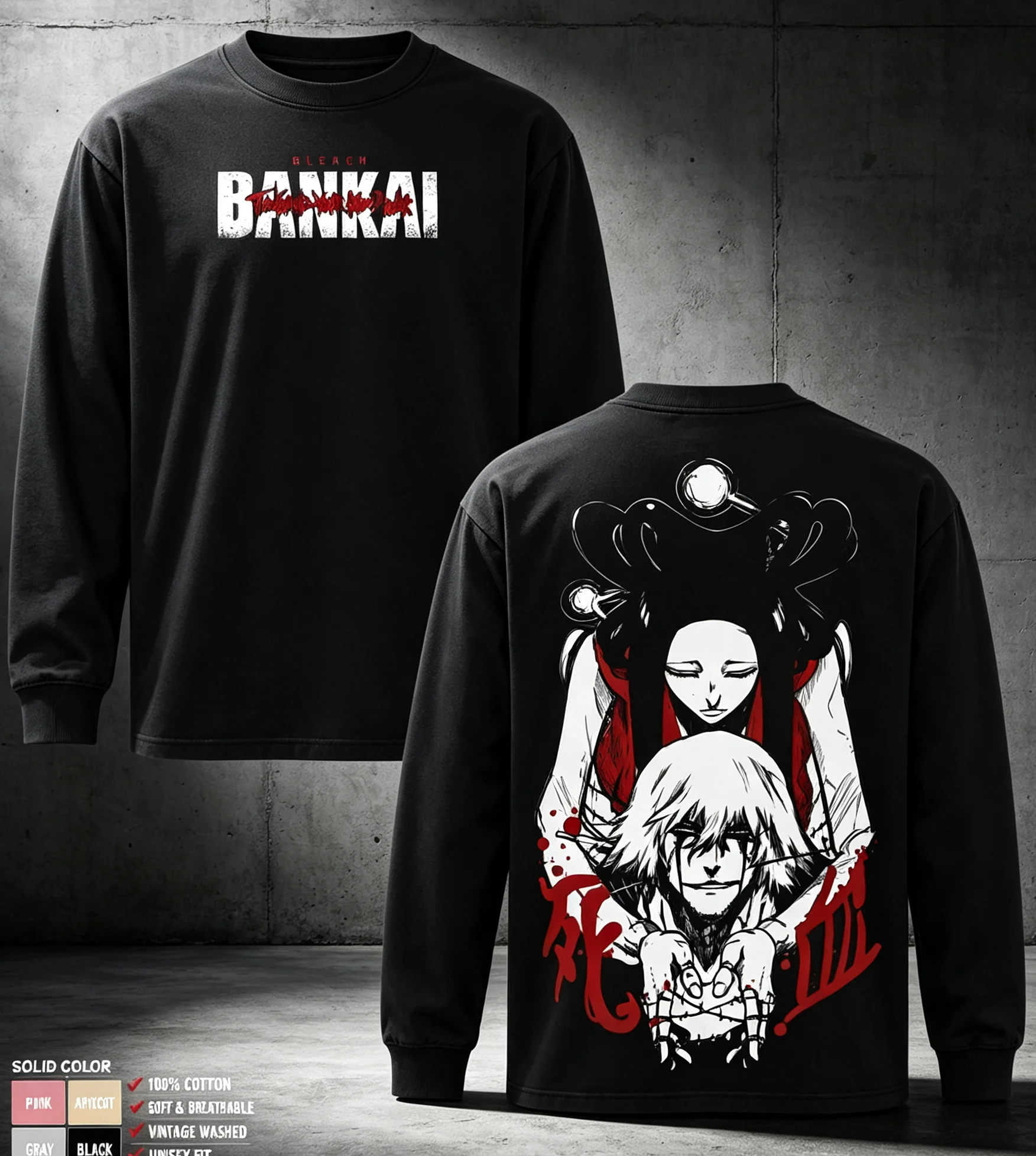 2026 Urahara Kisuke BLEACH Anime Long Sleeve Shirt Manga 3D Print Men Harajuku Style Breathable Long Sleeve Tees