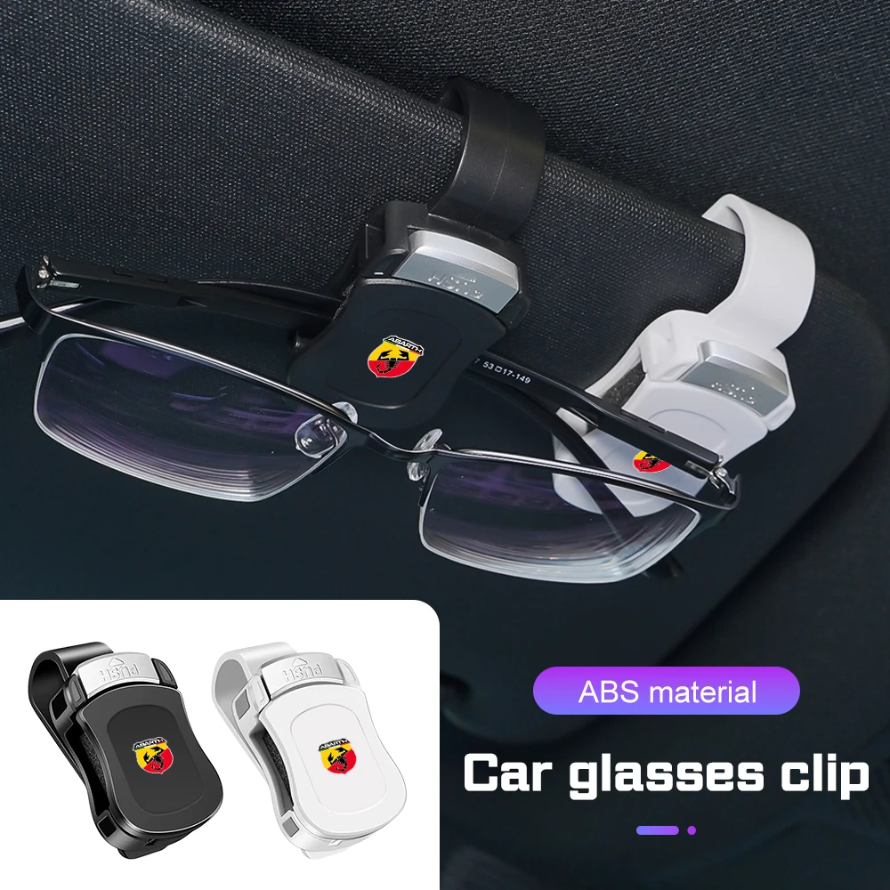 

For Fiat 500 500C 500L Abarth 595 Panda Punto Bravo Ducato Abarth Car Sunglasses Clip Glasses Holder Organizer Eyeglass Hanger