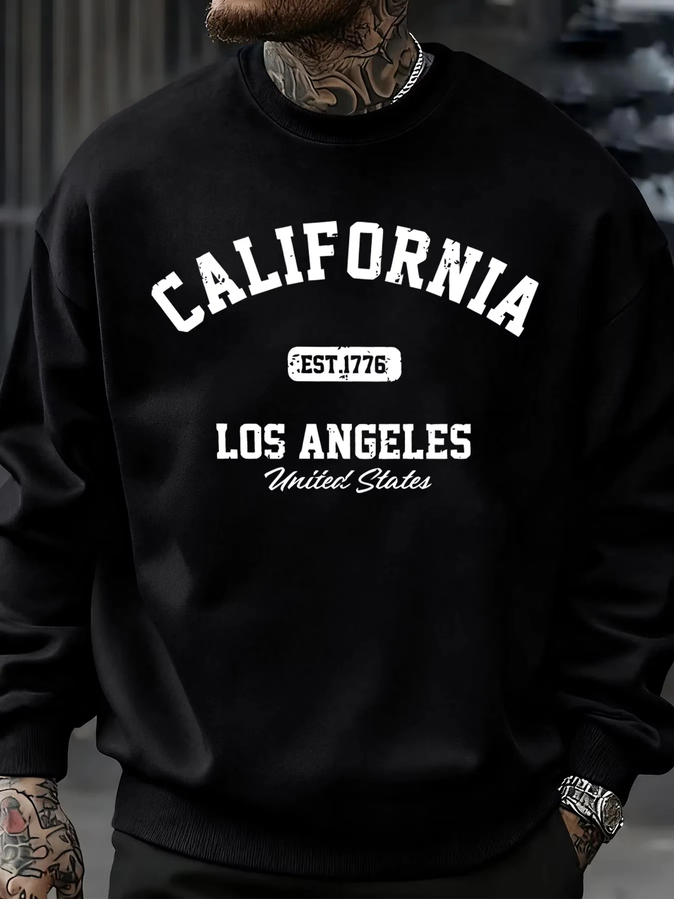 Men's 2026 New Printed Sweatshirt, Streetwear Casual Fashion Sports Shirt High Quality Autumn Plus Size Fleece Crewneck Pullover