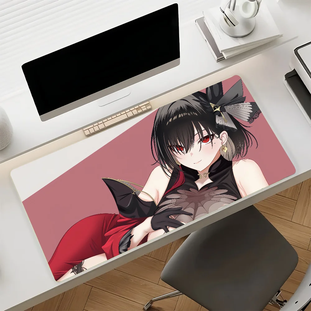 Game Azur Lane Mouse Pad Large Non-Slip Waterproof Mat Stitched Edge Keyboard Pad for Gaming Daily Office