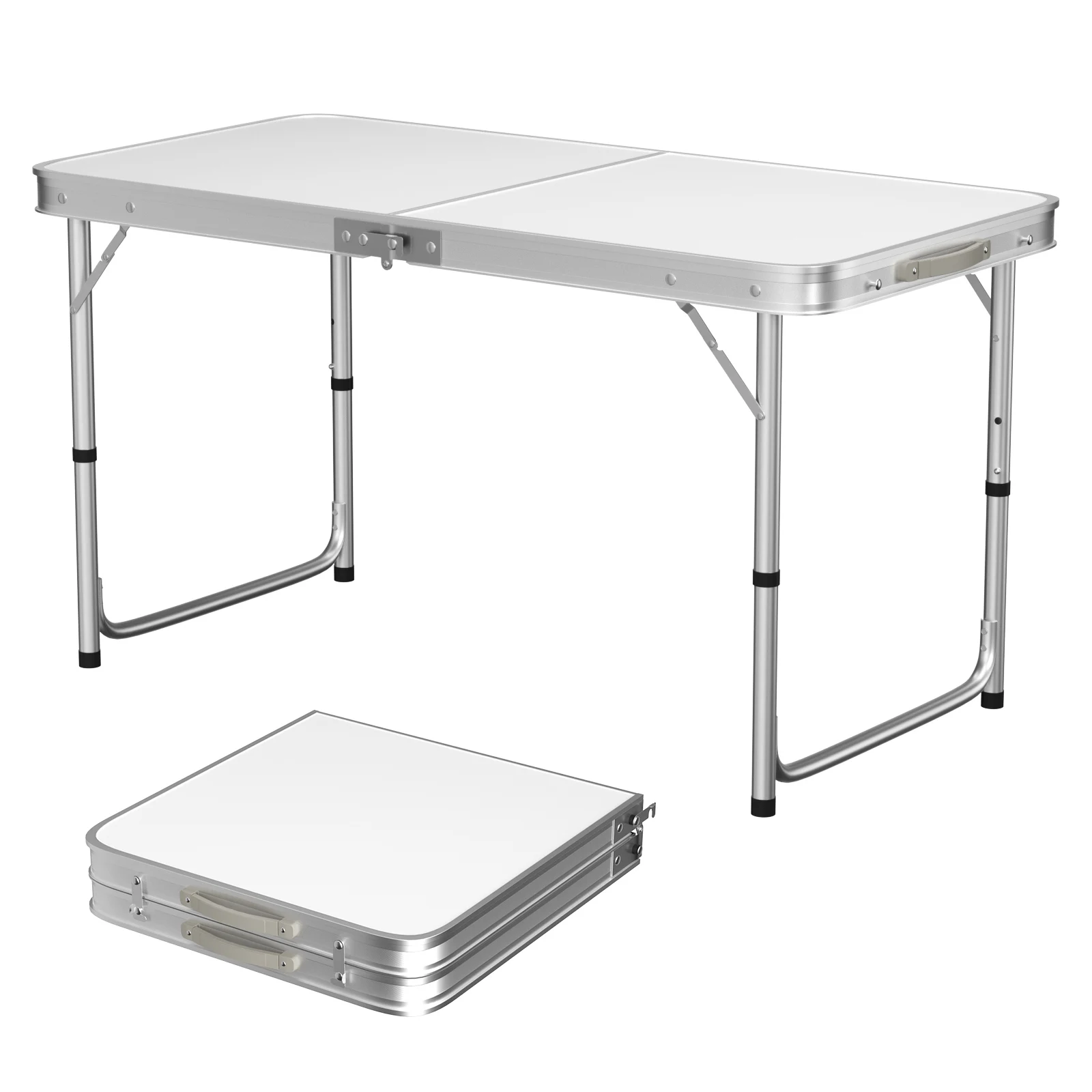 120 x 60 cm, klappbarer Campingtisch aus Aluminium, Mini-Beistelltisch, leichter Reisetisch für