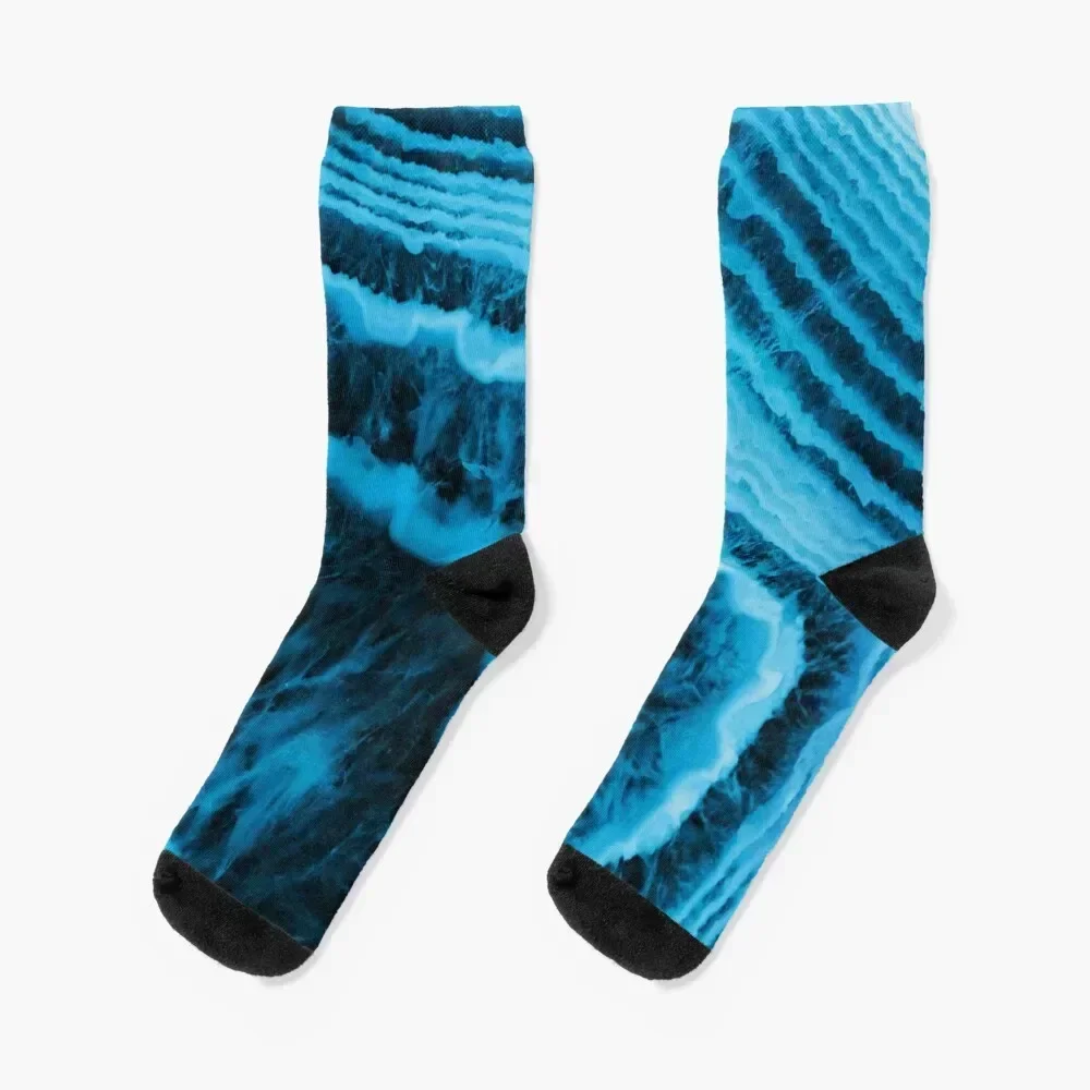 Blue Agate Socks anti slip football essential valentine gift ideas Socks Female Men's