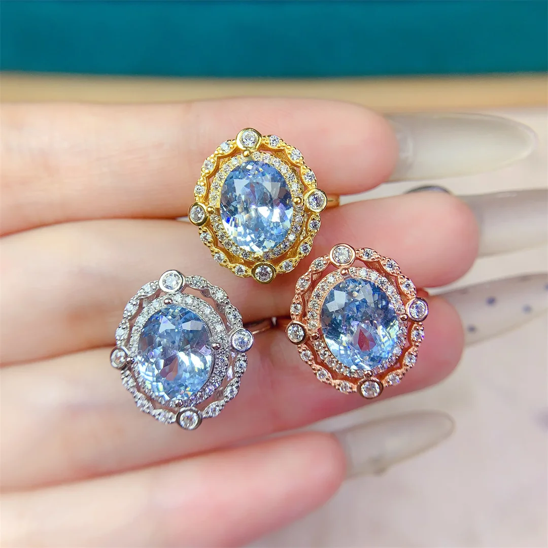 

Exquisite Reveals Temperament Charming Natural Topaz Ring Shining S925 Silver Unique Designer Crafted Jewelry Finished Product